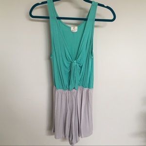UO Pins & Needles tie front romper
